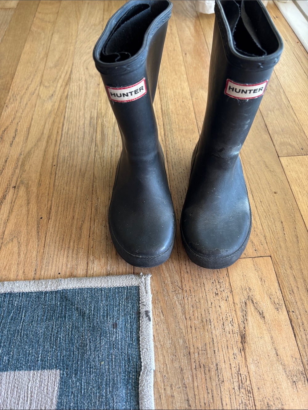 Hunter Kids Black Waterproof Rain Boots